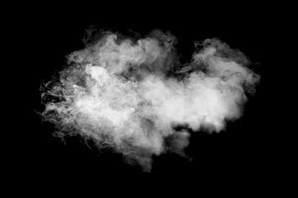 Wolke Aus Weißem Rauch Auf Schwarzem Hintergrund — Stockfoto