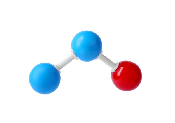 Moleculair Atoommodel Witte Achtergrond Chemische Structuur — Stockfoto