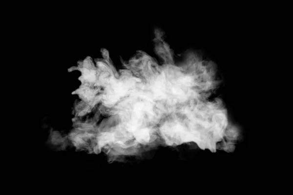 Chmura Białego Dymu Czarnym Tle — Zdjęcie stockowe