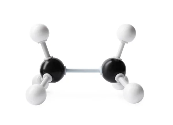 Molecola Alcol Isolata Bianco Modello Chimico — Foto Stock