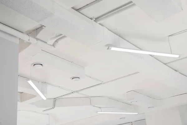 White Ceiling Modern Lighting Room Low Angle View — Foto de Stock