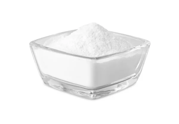 Bowl Sweet Fructose Powder Isolated White — Stock Photo, Image
