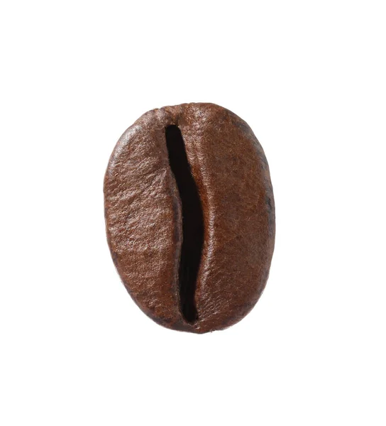 一个香浓的咖啡豆 在白色上分离 — 图库照片