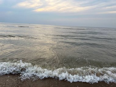 Picturesque view of beautiful sea and cloudy sky