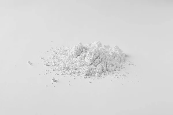 Heap Calcium Carbonate Powder White Background —  Fotos de Stock