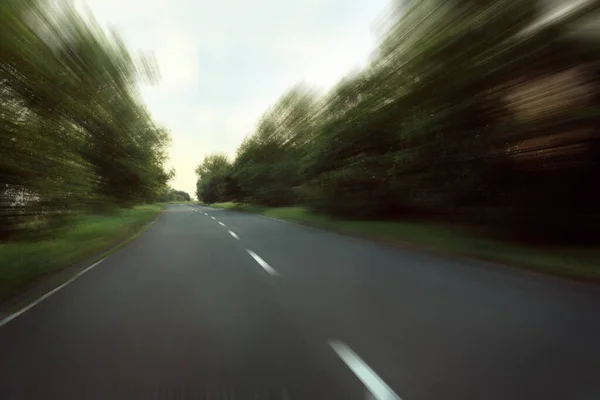 Asfaltová Silnice Bez Dopravy Efekt Rozmazání Pohybu — Stock fotografie