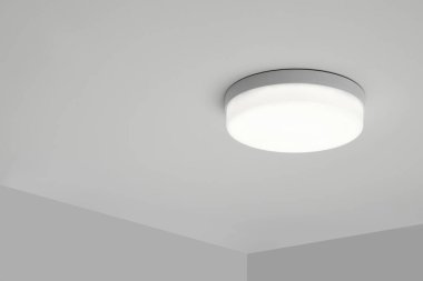 Tavanda beyaz modern ışıklandırma