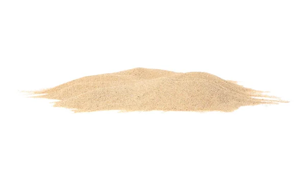 Куча Песка Изолированного Белом — стоковое фото