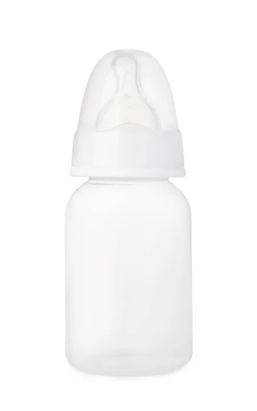 Empty Feeding Bottle Baby Milk Isolated White — Zdjęcie stockowe