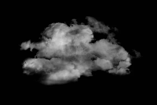 乌黑背景上的白烟云 — 图库照片