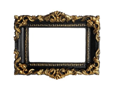 Güzel eski kare çerçeve beyazda izole