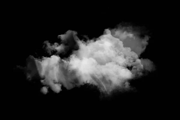 Nube Fumo Bianco Sfondo Nero — Foto Stock