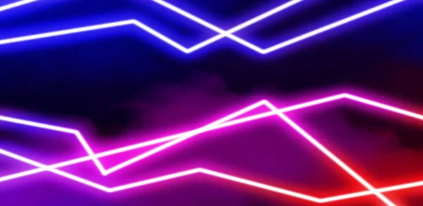 Neonowe Linie Kolorowym Tle Projekt Banera — Zdjęcie stockowe