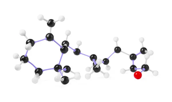 Молекула Вітаміну Ізольована Білому Хімічна Модель — стокове фото