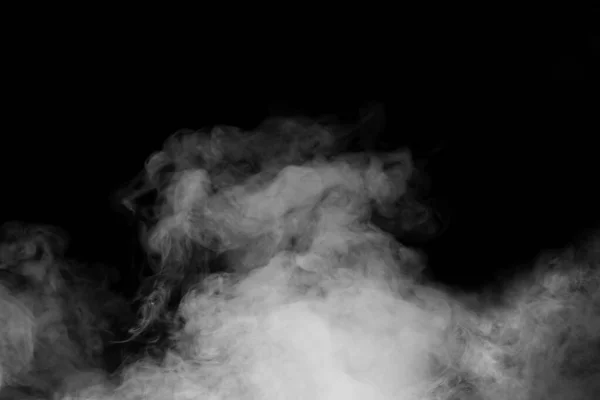 Хмара Білого Диму Чорному Тлі — стокове фото