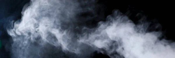 Fehér Füst Fekete Háttérrel Bannertervezés — Stock Fotó
