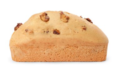 Beyaza izole edilmiş fındıklı lezzetli pasta. Taze hamur işi