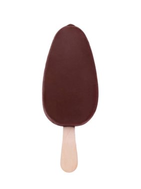 Lezzetli jöleli dondurma, beyaz manzaralı.