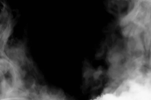 黒を背景に白煙 テキストのスペース — ストック写真