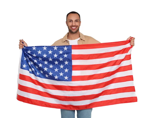 미국의 독립기념일 배경에 국기가 그려진 — 스톡 사진