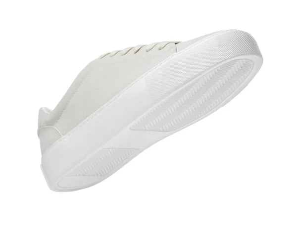 白を基調としたスタイリッシュなベージュのスニーカー — ストック写真