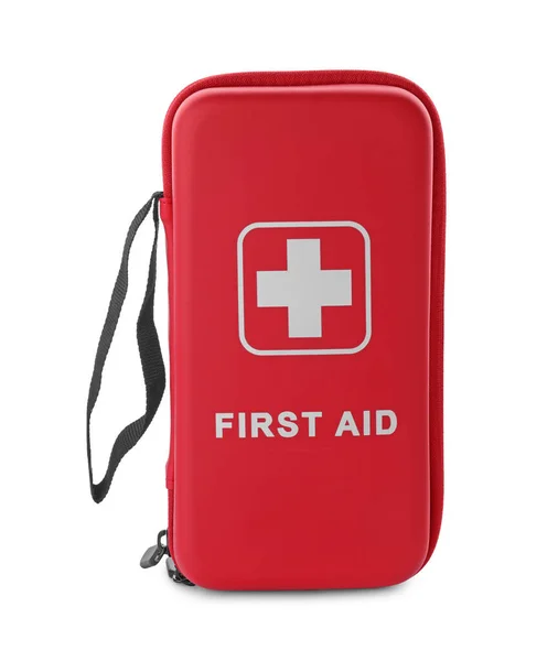 Red First Aid Kit Isolated White — Stock Photo, Image