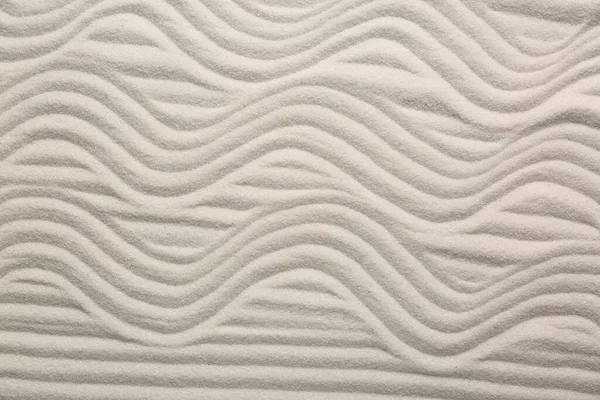 Білий Пісок Візерунком Зверху Концепція Дзен — стокове фото