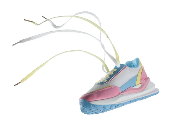 Beyaza Izole Edilmiş Şık Renkli Bir Spor Ayakkabı — Stok fotoğraf