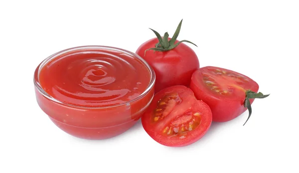 수있는 맛있는 흰자위에 토마토를 곁들인 — 스톡 사진