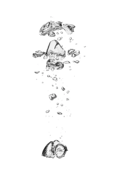 Пузырьки Воздуха Воде Белом Фоне — стоковое фото