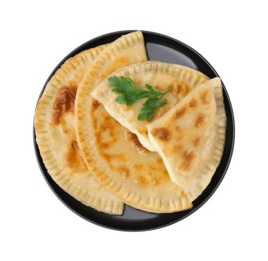 Peynirli ve maydanozlu nefis kızarmış chebureki.