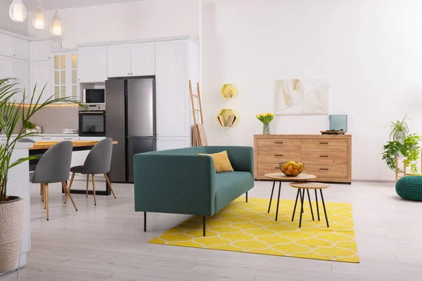 Spring Interior Stylish Room Comfortable Furniture — Stock Photo, Image