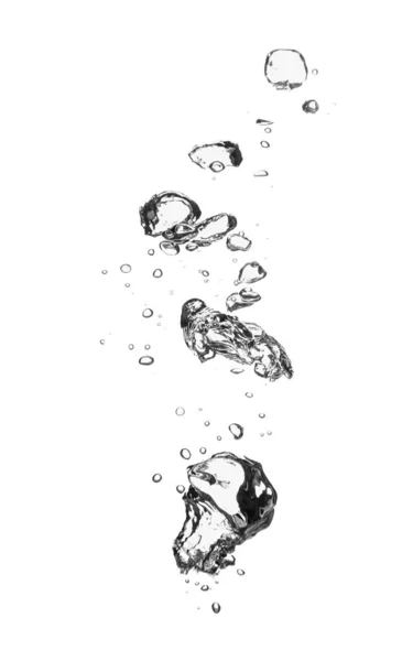 Air Bubbles Water White Background — Stock Photo, Image