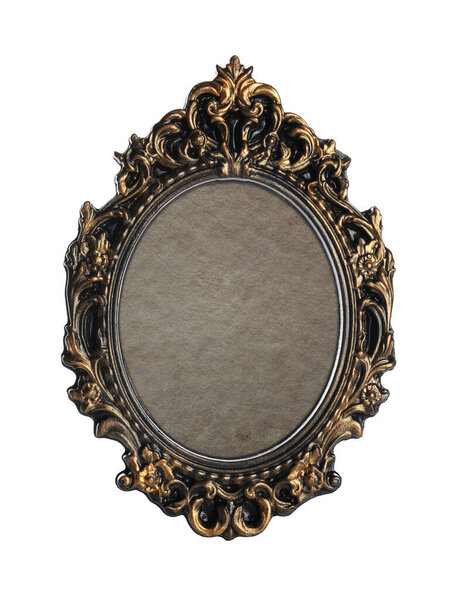 Красивая пустая винтажная рамка, изолированная на белом