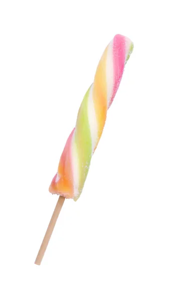 Delicious Ice Pop White Background Top View Fruit Popsicle — Stock Photo, Image