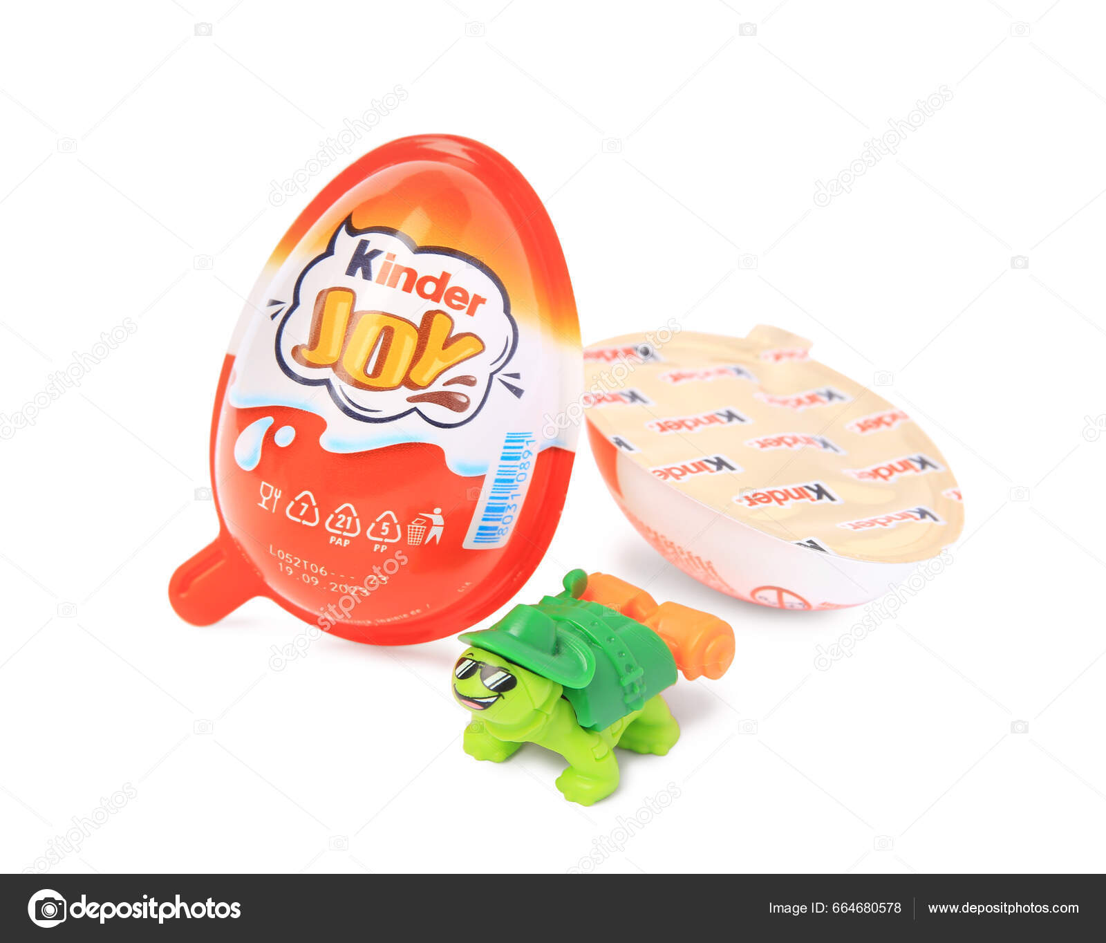 Slynchev Bryag Bulgaria May 2023 Kinder Joy Egg Toy Turtle — Stock