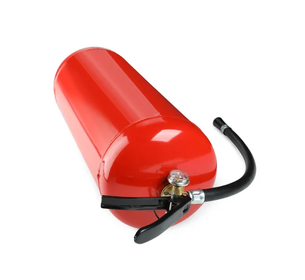 Extintor Rojo Sobre Fondo Blanco — Foto de Stock