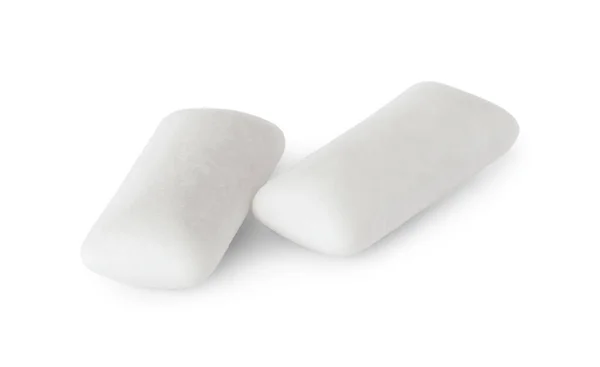 Twee Smakelijke Kauwgom Witte Achtergrond — Stockfoto