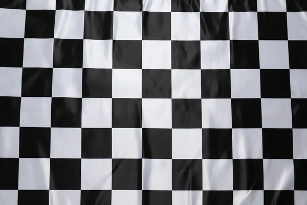 Checkered Satin Fabric Background Closeup View — Stock Photo, Image