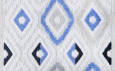 Arka plan olarak güzel desenli yumuşak halı, üst görünüm