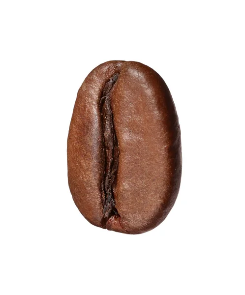 一个香喷喷的烤咖啡豆 白色分离 — 图库照片