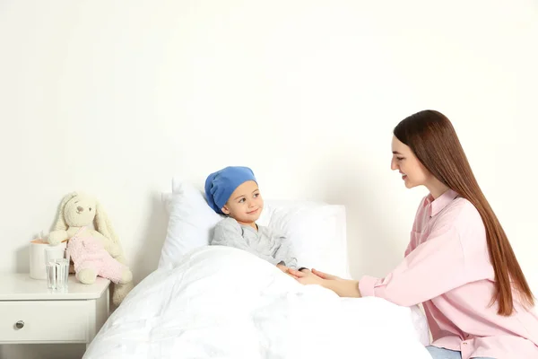 Cancer Infantile Mère Fille Hôpital — Photo