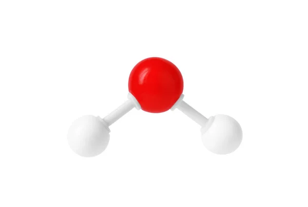 Modelo Átomo Molecular Sobre Fondo Blanco Estructura Química — Foto de Stock
