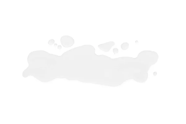 Puddle Van Zuiver Water Witte Achtergrond Bovenaanzicht — Stockfoto