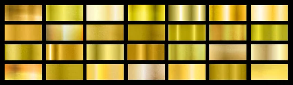 Set Van Gouden Texturen Zwarte Achtergrond Banner Design — Stockfoto