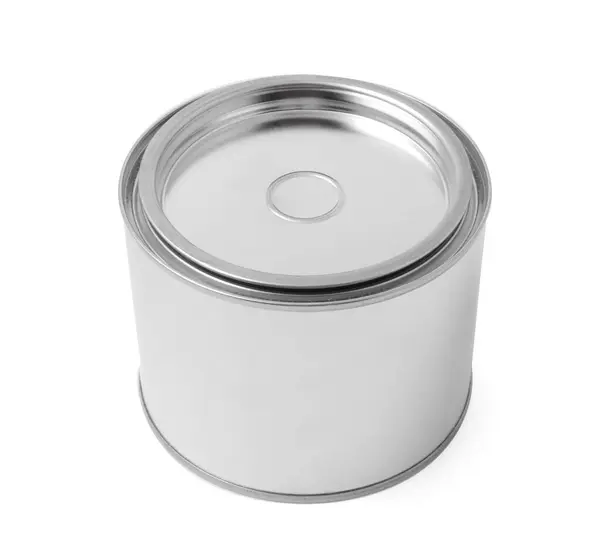 New Metal Paint Can Isolated White — Stock Photo, Image