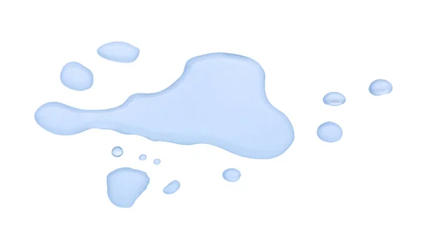 Puddle Tiszta Víz Fehér Alapon — Stock Fotó