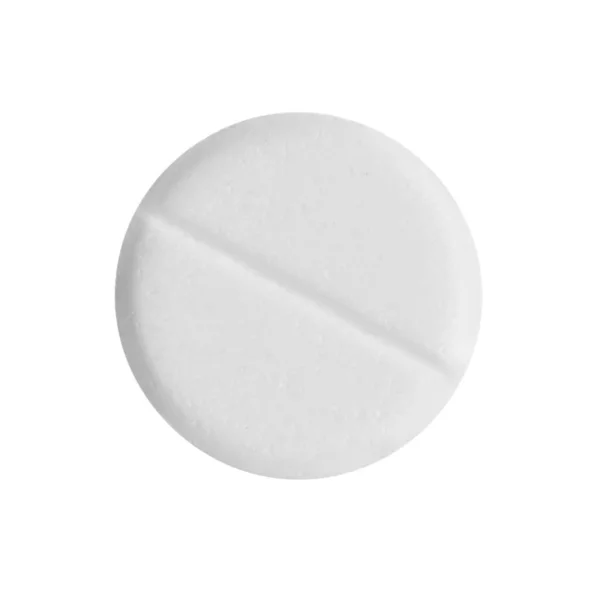 Een Pil Geïsoleerd Wit Geneesmiddelentherapie — Stockfoto
