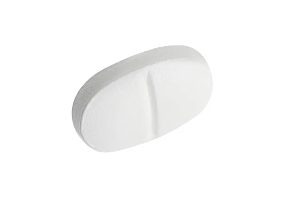Una Pastilla Aislada Blanco Terapia Farmacológica — Foto de Stock