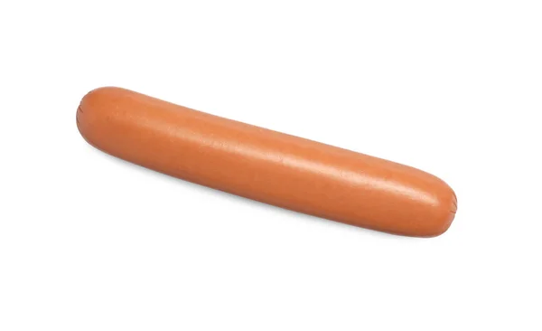 Verse Rauwe Worst Geïsoleerd Wit Bovenaanzicht Ingrediënt Voor Hotdog — Stockfoto
